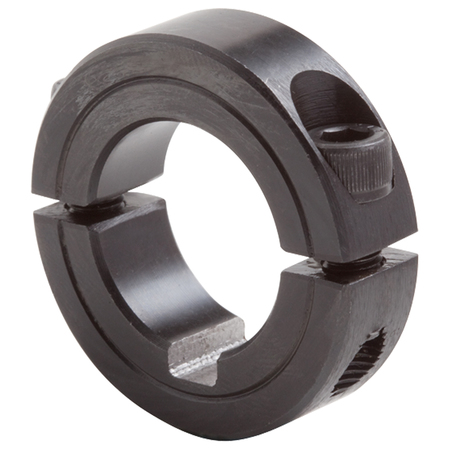 Climax Metal Products 1" ID 2Pc Kw Clamp Collar, Stl, Bo 2C-100-KW